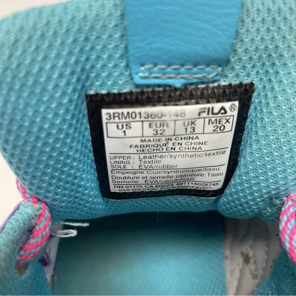 FILA Ray Tracer Little Kid Size 1 Tennis Athletic Shoes Sneakers - Picture 7 of 7